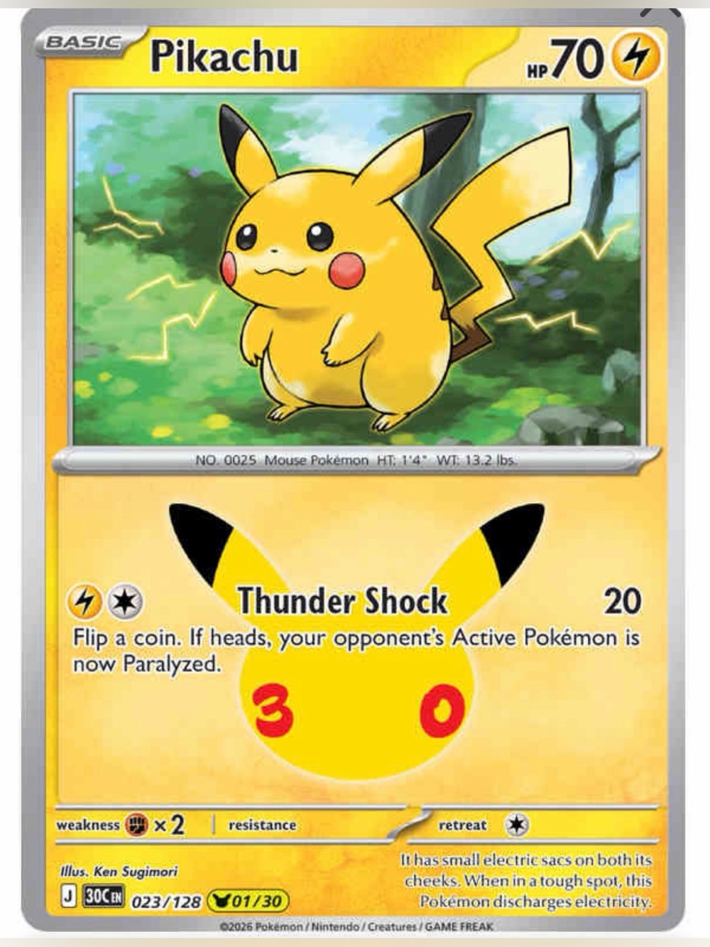 Pikachu 023/128 (01/30)